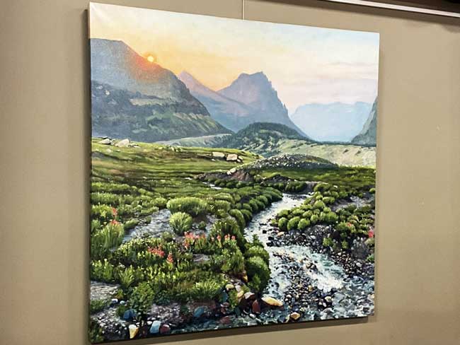 Photo of wilderness painting by Joel Niles