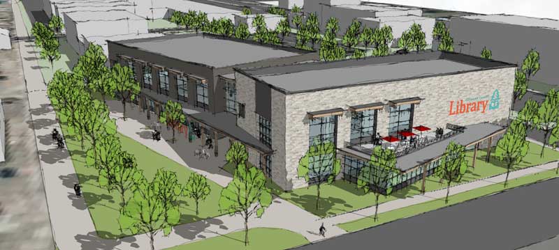 Artist rendering of future Kalispell library